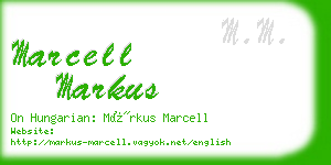 marcell markus business card
